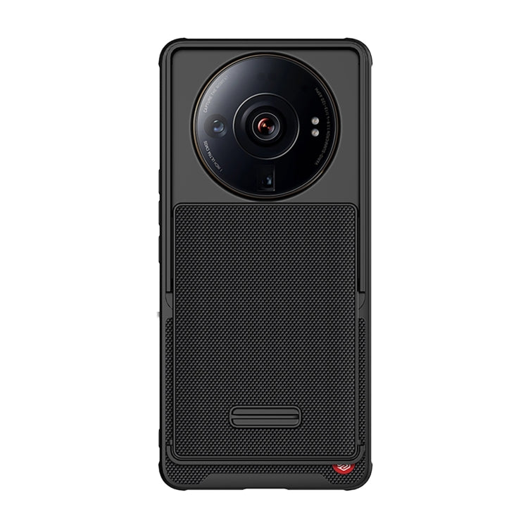 NILLKIN 3D Textured Camshield PC + TPU Phone Case for Xiaomi 12S Ultra (Black)