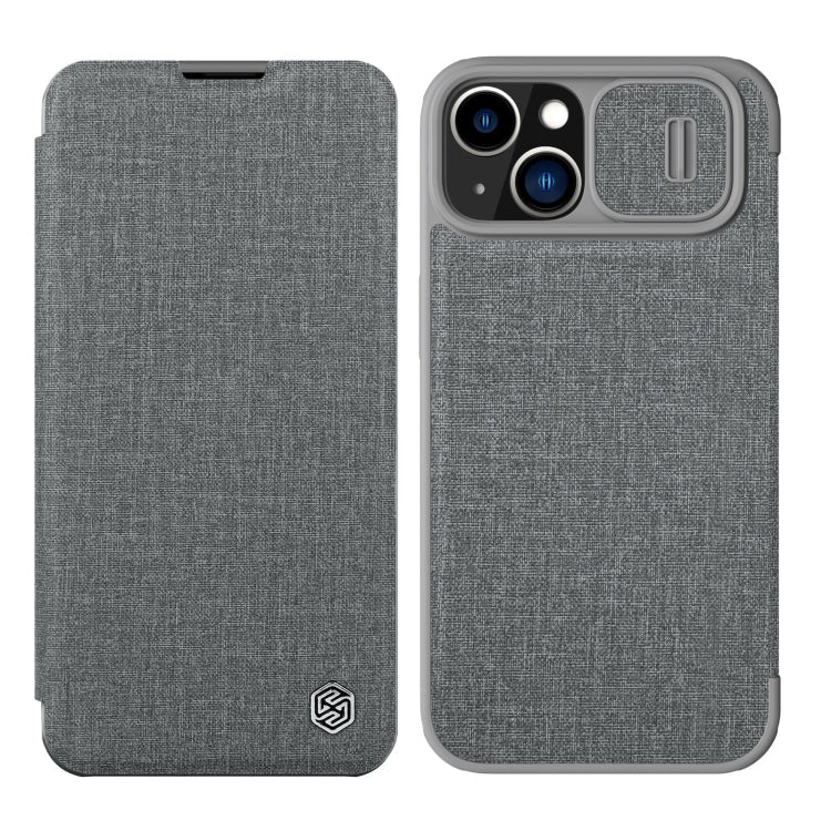 NILLKIN QIN Series Pro Leather Phone Case for iPhone 14 (Grey)
