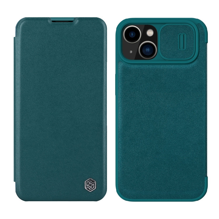 NILLKIN QIN Series Pro Leather Phone Case for iPhone 14 (Green)