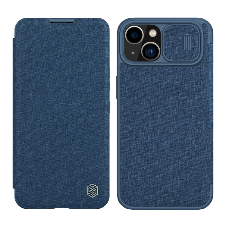NILLKIN QIN Series Pro Leather Phone Case for iPhone 14 Plus (Blue)
