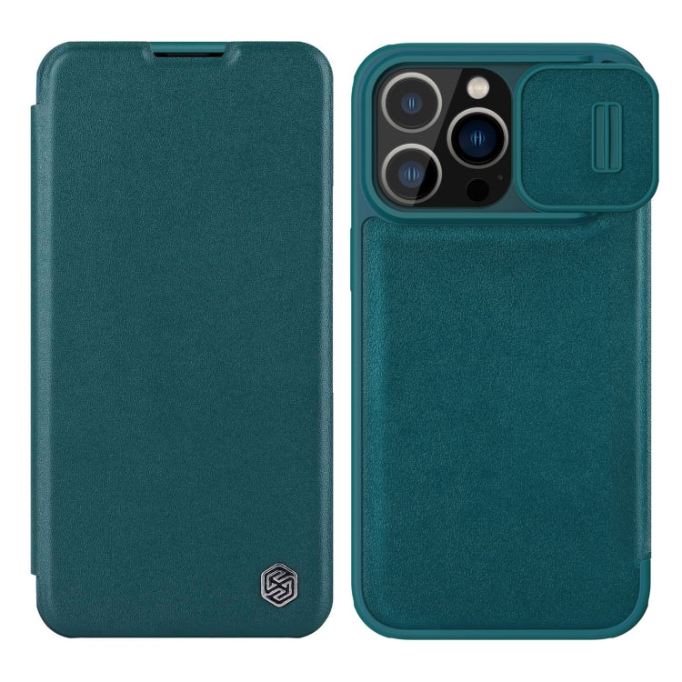 NILLKIN QIN Series Pro Leather Phone Case for iPhone 14 Pro (Green)