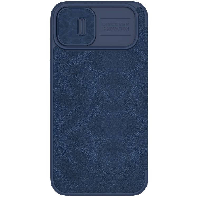 NILLKIN QIN Series Pro Crazy Horse Texture Leather Case for iPhone 14 (Blue)