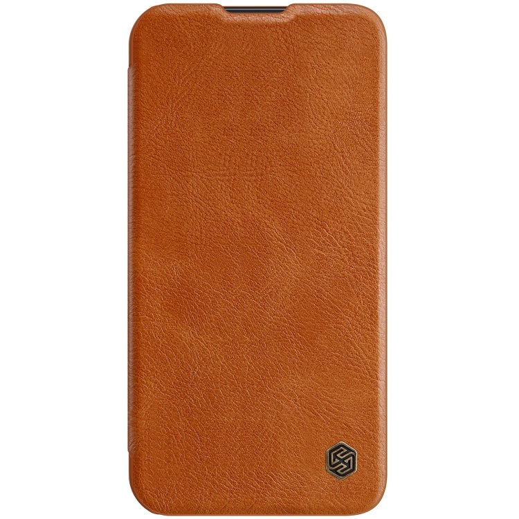 NILLKIN QIN Series Pro Crazy Horse Texture Leather Case for iPhone 14 Plus (Brown)