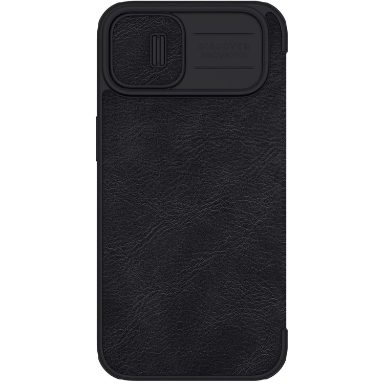 NILLKIN QIN Series Pro Crazy Horse Texture Leather Case for iPhone 14 Plus (Black)