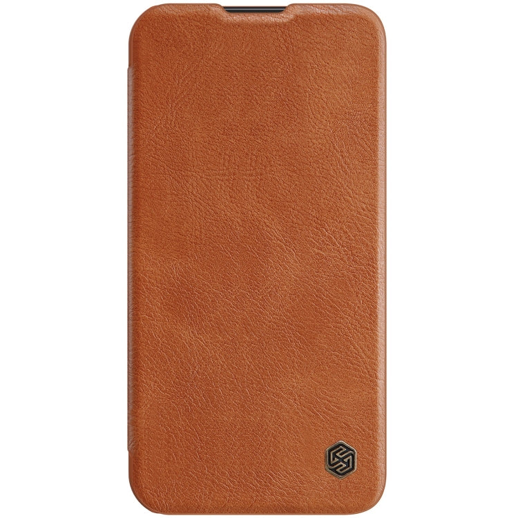 NILLKIN QIN Series Pro Crazy Horse Texture Leather Case for iPhone 14 Pro (Brown)