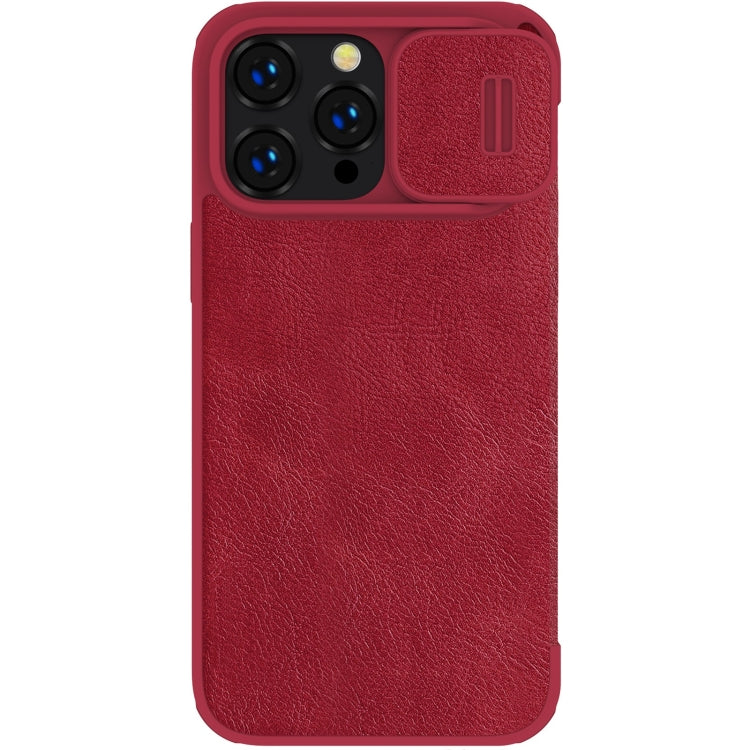 NILLKIN QIN Series Pro Crazy Horse Texture Leather Case for iPhone 14 Pro (Red)