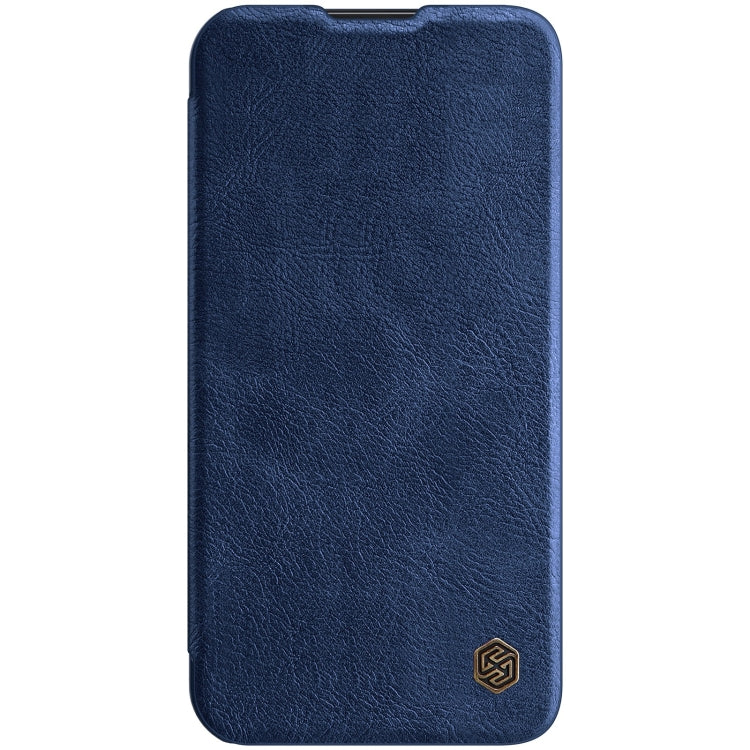 NILLKIN QIN Series Pro Crazy Horse Texture Leather Case for iPhone 14 Pro (Blue)