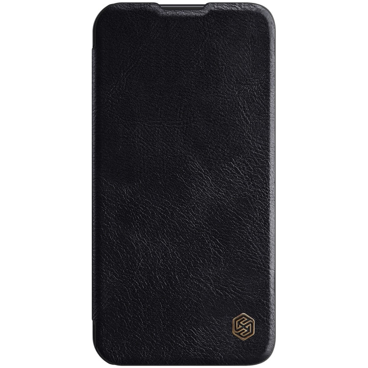 NILLKIN QIN Series Pro Leather Case (Black) for iPhone 14 Pro Max with Crazy Horse Texture