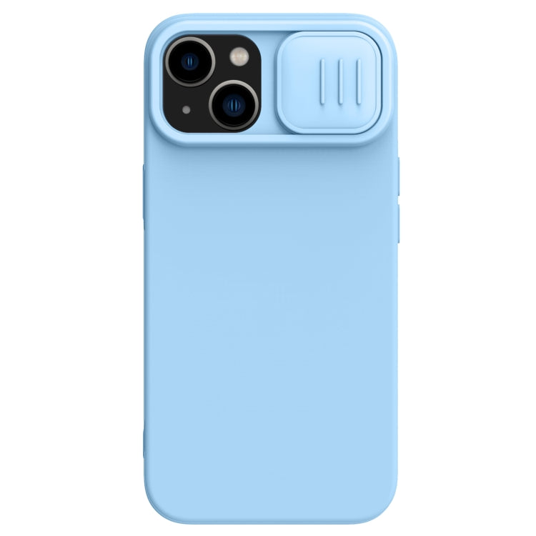 NILLKIN CamShield MagSafe Liquid Silicone Phone Case for iPhone 14 Plus (Sky Blue)