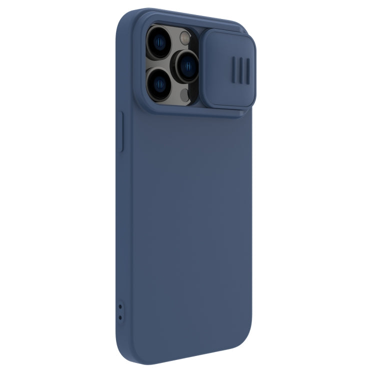 Blue NILLKIN CamShield Liquid Silicone Phone Case for iPhone 14 Pro