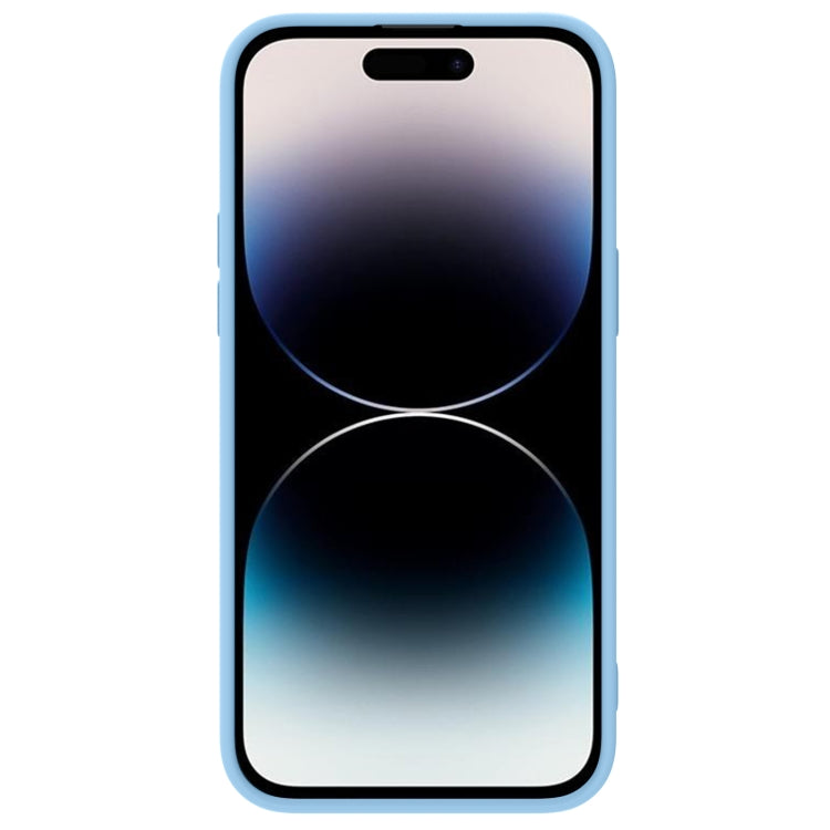 NILLKIN CamShield Liquid Silicone Phone Case for iPhone 14 Pro (Sky Blue)