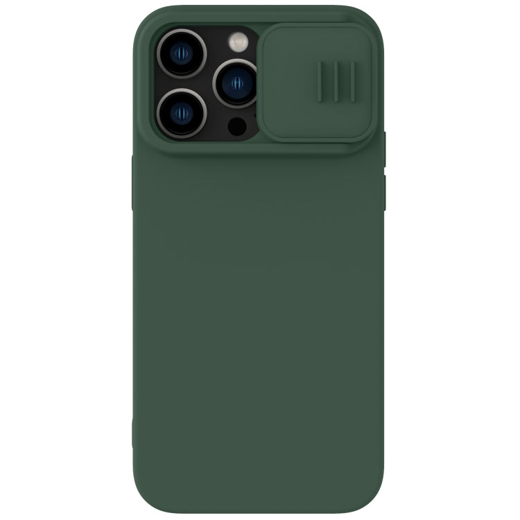 NILLKIN CamShield Liquid Silicone Phone Case for iPhone 14 Pro Max (Dark Green)
