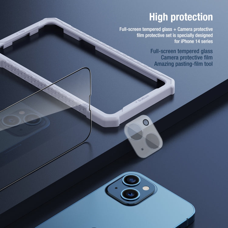 NILLKIN 2 in 1 HD Full Screen Tempered Glass Film + Camera Protector Set for iPhone 14