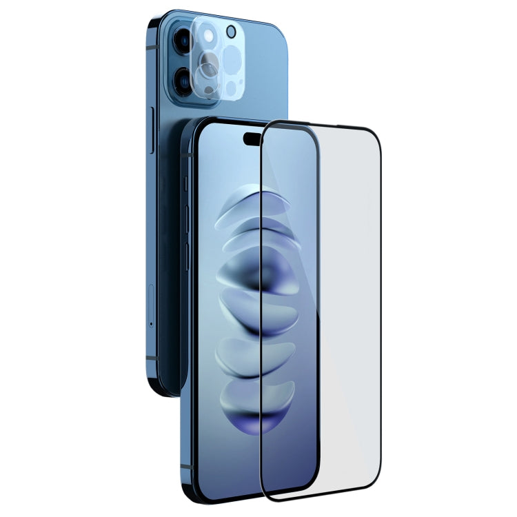 Enhanced Protection Bundle for iPhone 14 Pro: Full Screen Tempered Glass Film + Camera Protector by NILLKIN