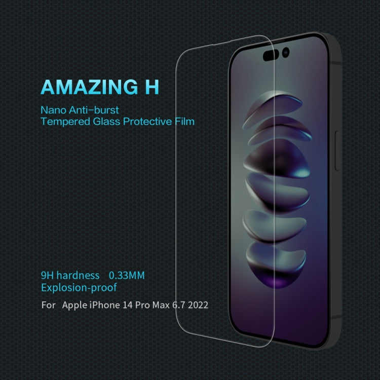 NILLKIN H 0.33mm 9H Tempered Glass Screen Protector for iPhone 14 Pro Max