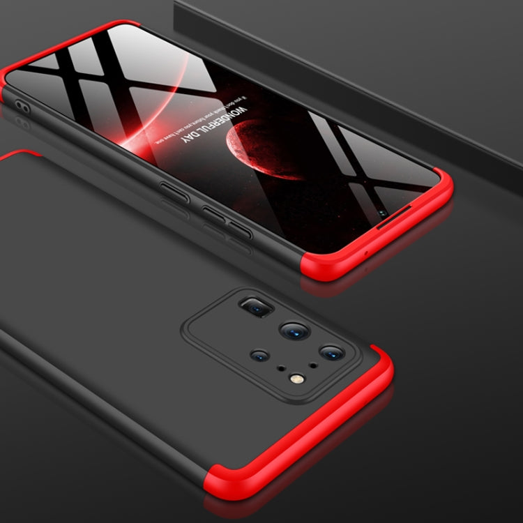 GKK Three Stage Splicing Full Coverage PC Case for Galaxy S20 Ultra (Black+Red)