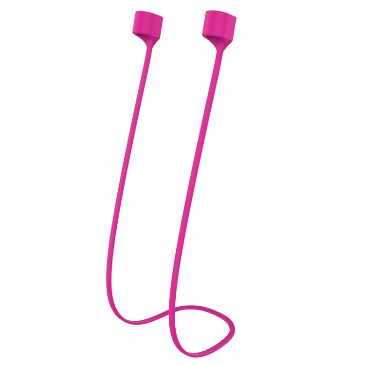 Anti-Lost Magnetic Silicone Lanyard for AirPods Pro 2 (Rose Red)