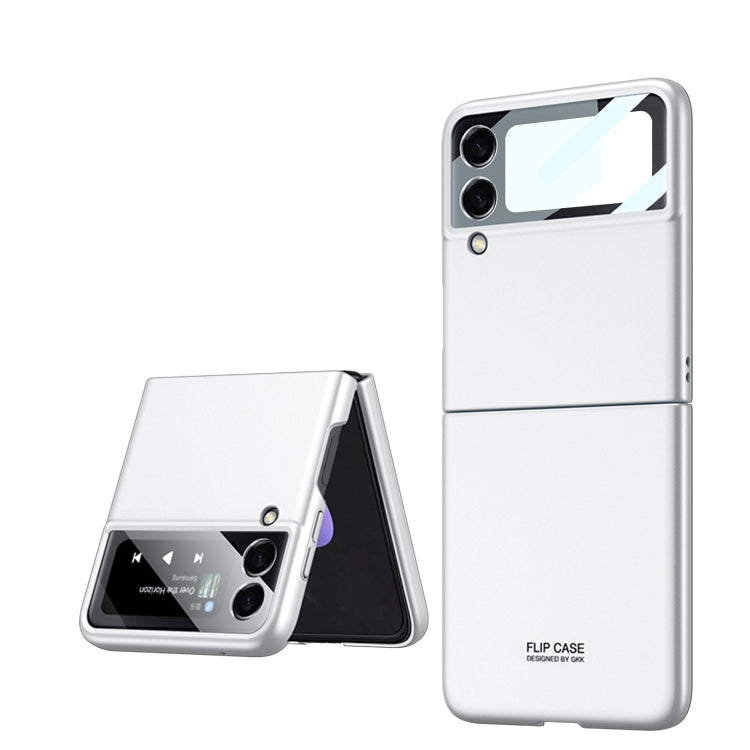 GKK Integrated Ultra-thin Full Coverage Phone Case for Samsung Galaxy Z Flip4 (White)