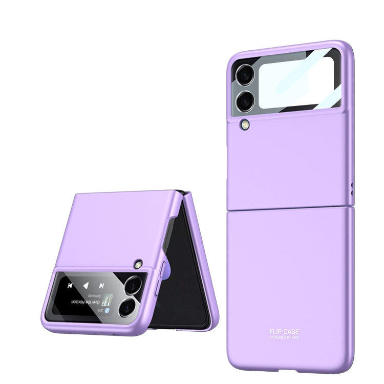 GKK Integrated Ultra-thin Full Coverage Phone Case for Samsung Galaxy Z Flip4 - Purple