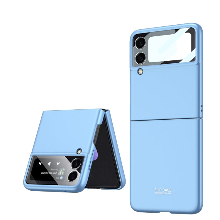 Blue Ultra-Thin Full Coverage Phone Case for Samsung Galaxy Z Flip4 GKK Integrated