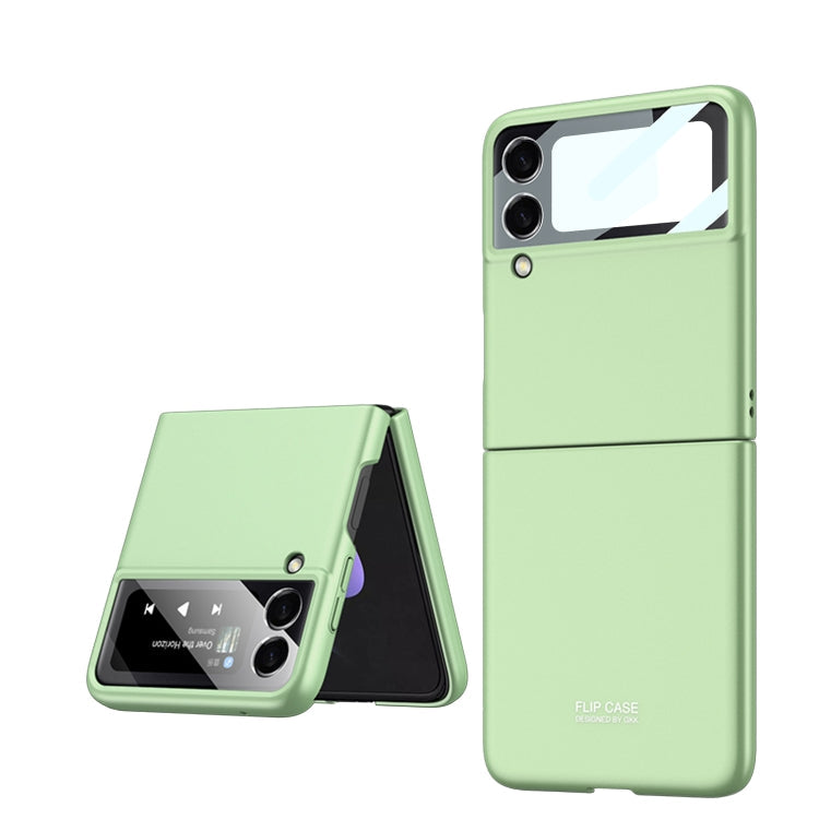 GKK Integrated Ultra-thin Full Coverage Phone Case for Samsung Galaxy Z Flip4 (Matcha Green)