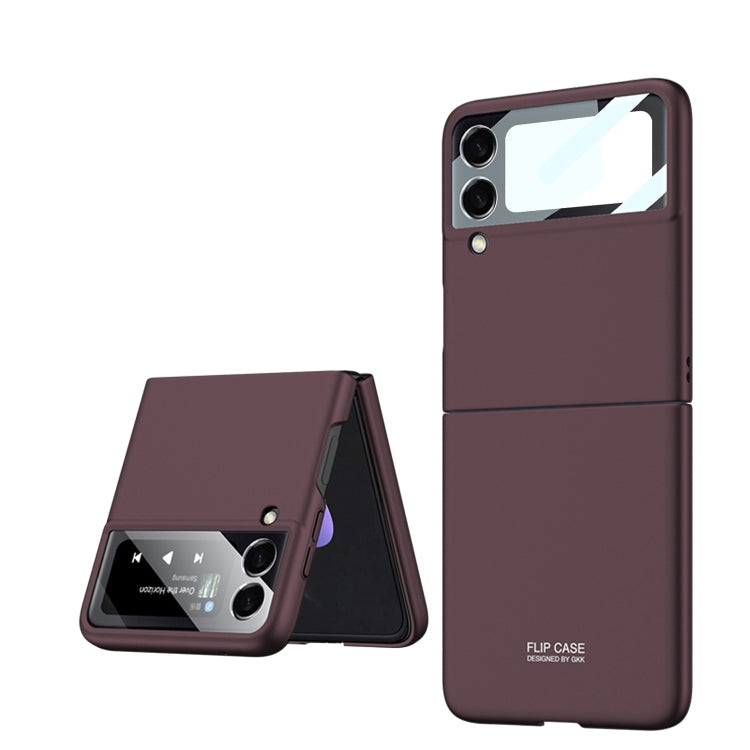 GKK Integrated Ultra-thin Dark Red Phone Case for Samsung Galaxy Z Flip4