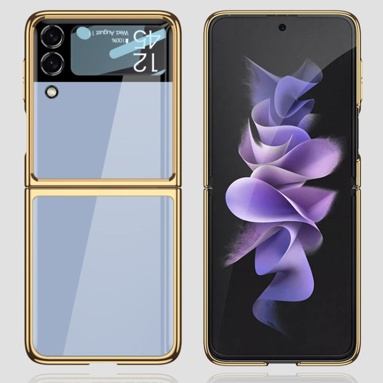 Sophisticated Pink Electroplated Glass Phone Case for Samsung Galaxy Z Flip4