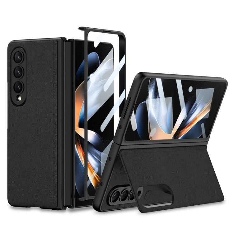 GKK Integrated Ultra-Thin Folding Leather Phone Case with Stand for Samsung Galaxy Z Fold4 (Black)