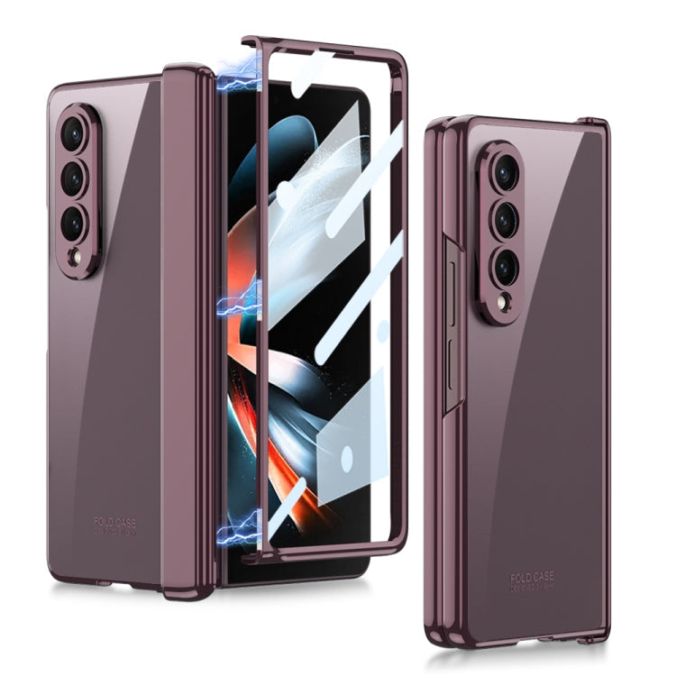 GKK Magnetic Hinged Phantom Phone Case for Samsung Galaxy Z Fold4 (Wine Red)