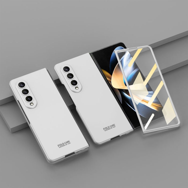 GKK Integrated Ultra-thin Full Coverage Phone Flip Case for Samsung Galaxy Z Fold4 (Silver)
