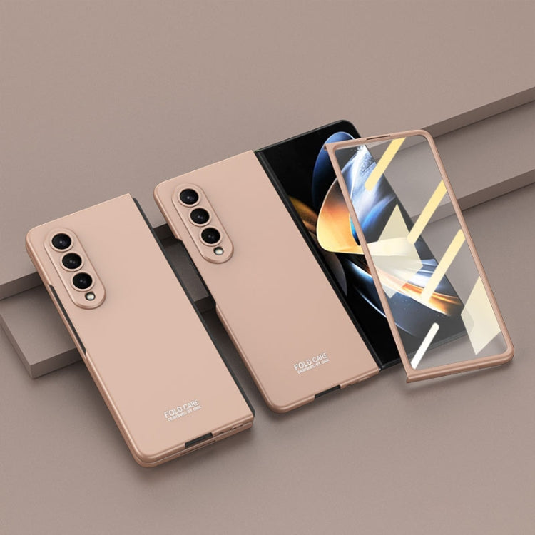 Samsung Galaxy Z Fold4 GKK Integrated Ultra-thin Full Coverage Phone Flip Case in Mist Gold