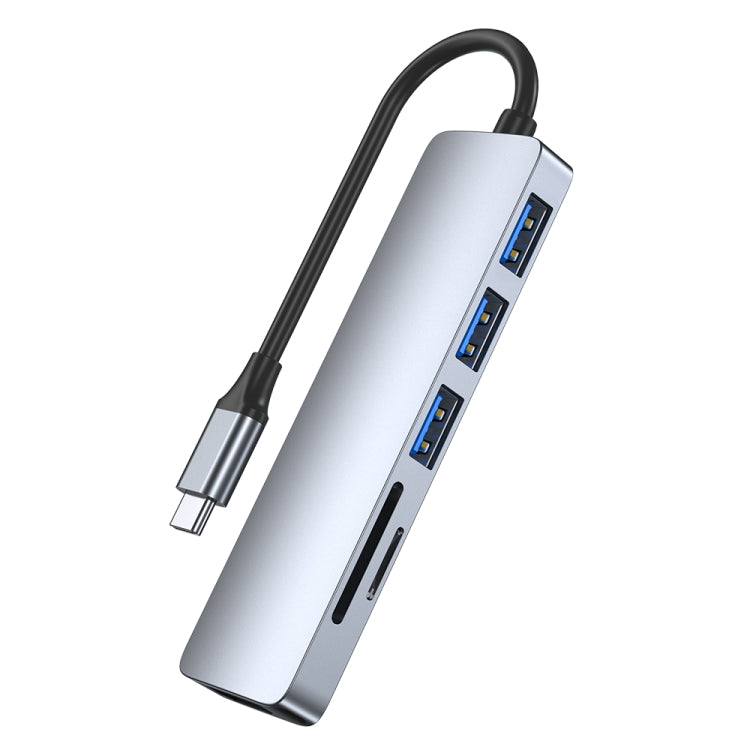 6-in-1 USB-C Docking Station Hub Adapter with Multiple Ports
