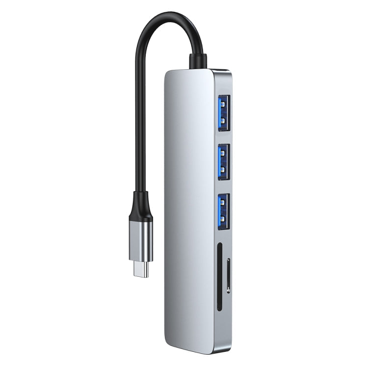 6-in-1 USB-C Docking Station Hub Adapter with Multiple Ports