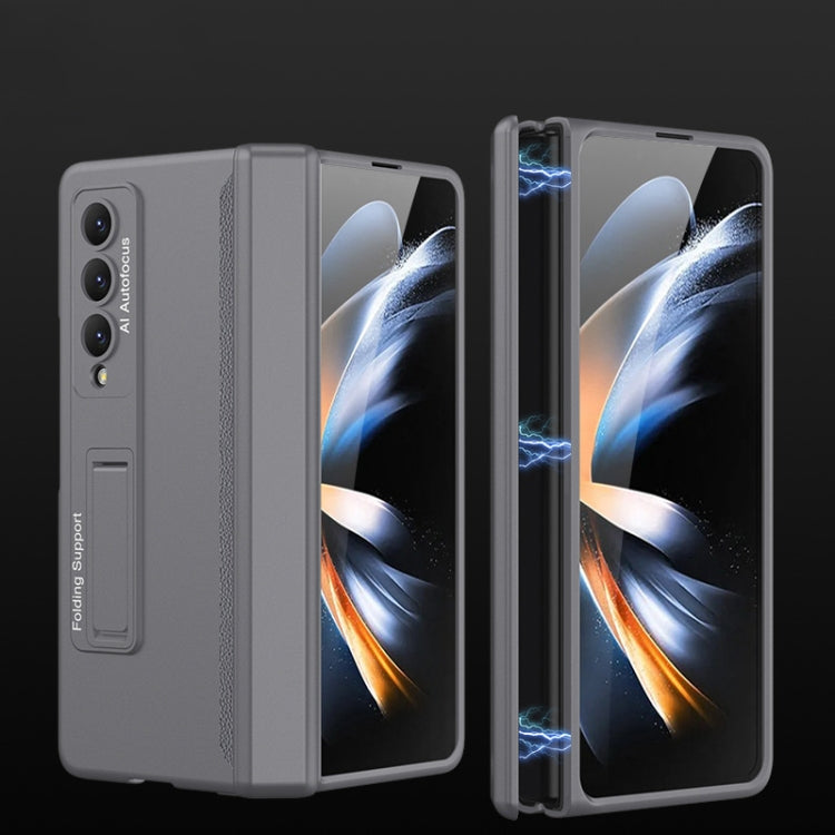 Magnetic Hinged Folding Full Phone Case for Samsung Galaxy Z Fold4 (Grey)