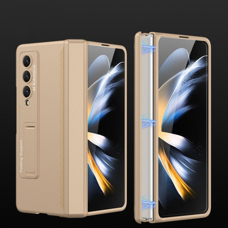 GKK Magnetic Hinged Folding Full Phone Case for Samsung Galaxy Z Fold4 in Champagne Gold