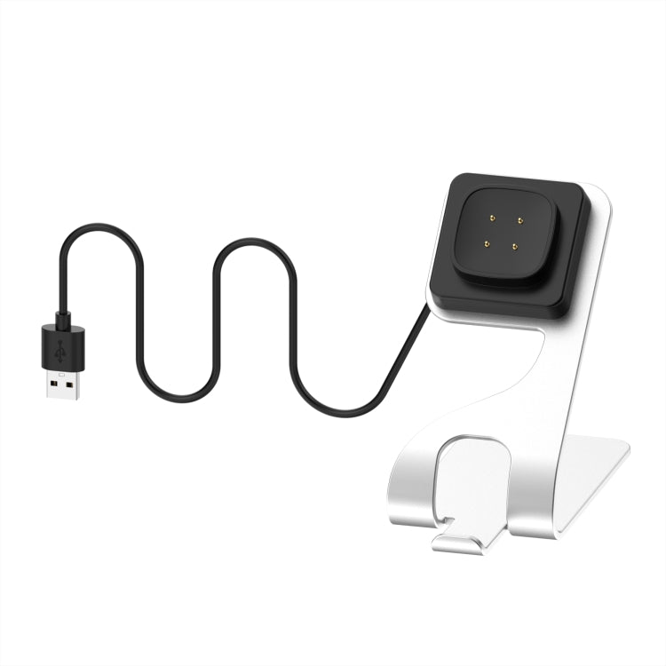 Fitbit Versa4 / Sense2 Portable Magnetic Metal Charger with 1.5m Cable (Silver)
