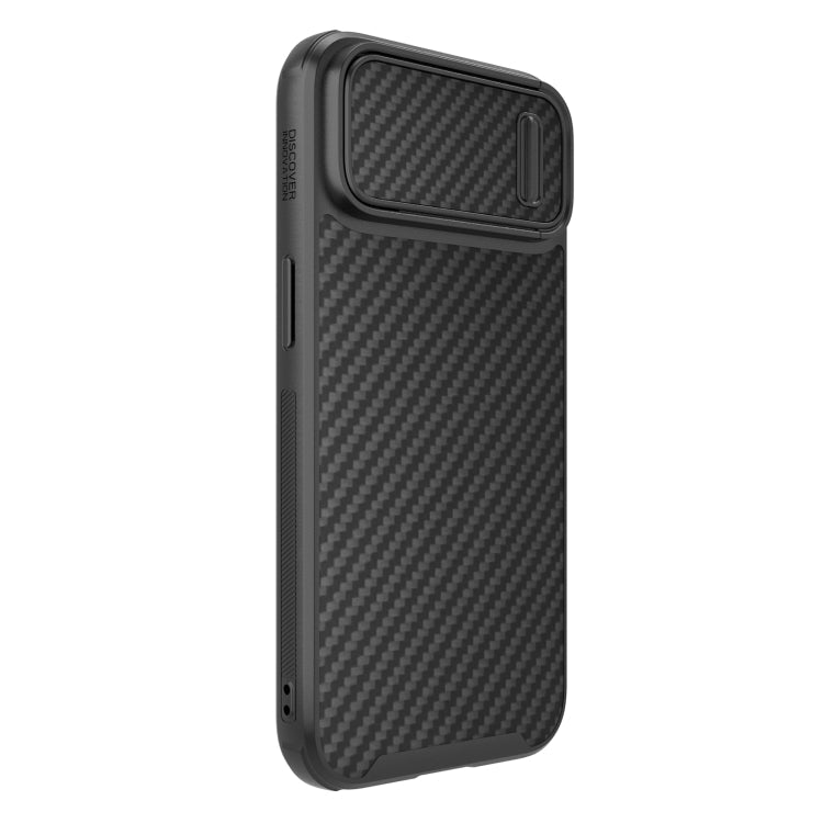 Synthetic Fiber Camshield Magnetic Phone Case for iPhone 14 (Black)