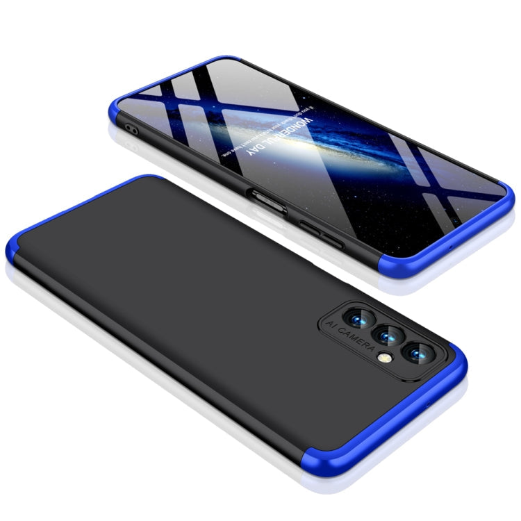 Samsung Galaxy F13 / M13 GKK Three Stage Splicing PC Phone Case (Black Blue) with 360-Degree Full Coverage