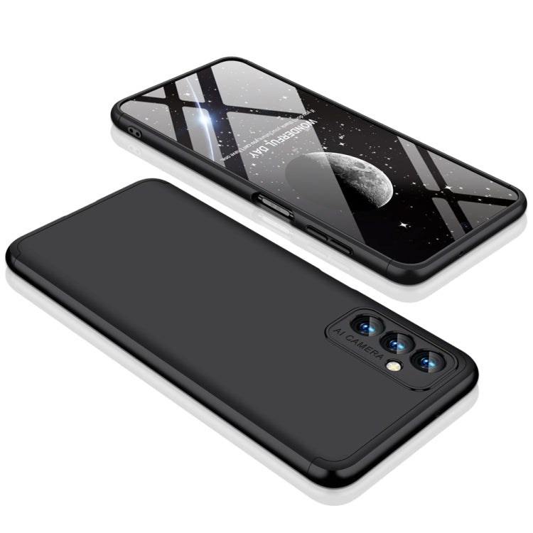 GKK Three Stage Splicing Full Coverage Phone Case for Samsung Galaxy F13 / M13 India (Black)