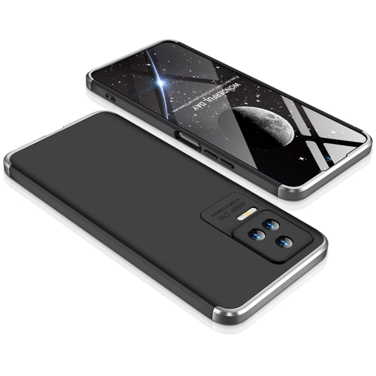 Xiaomi Poco F4 5G / Redmi K40S GKK Three Stage Splicing Full Coverage PC Phone Case in Black Silver