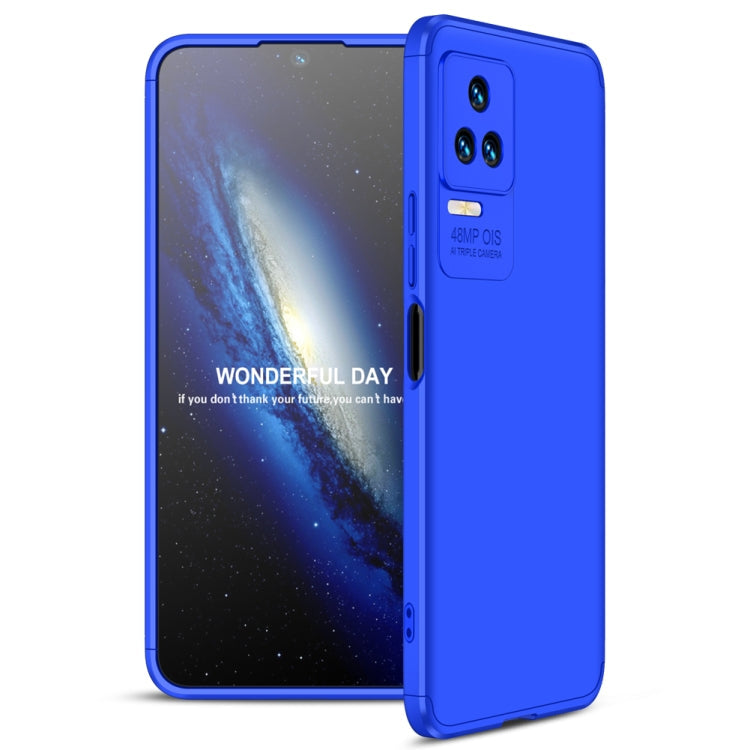 Blue GKK Three Stage Splicing Full Coverage PC Phone Case for Xiaomi Poco F4 5G / Redmi K40S