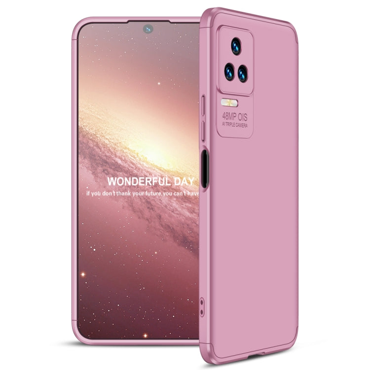 Rose Gold GKK Three Stage Splicing Full Coverage PC Phone Case for Xiaomi Poco F4 5G / Redmi K40S