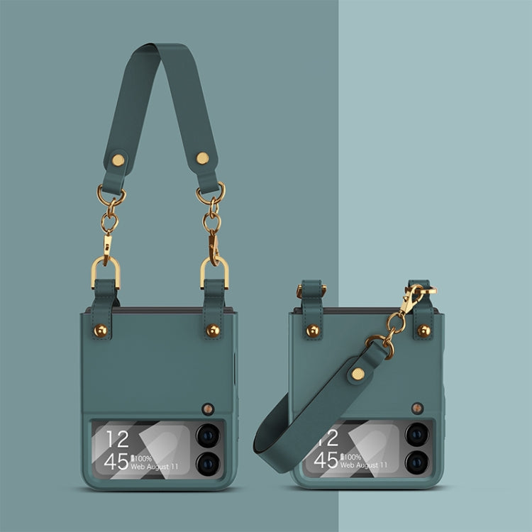 Samsung Galaxy Z Flip3 5G GKK Integrated Ultra-thin Handbag Phone Case in Forest Green