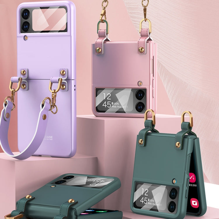 Integrated Ultra-thin Handbag Phone Case for Samsung Galaxy Z Flip3 5G - Purple