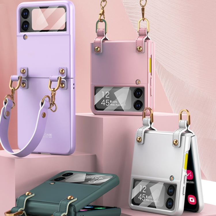 Pink GKK Integrated Ultra-thin Handbag Phone Case for Samsung Galaxy Z Flip4