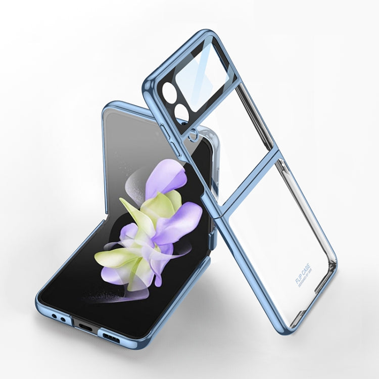 Blue GKK Integrated Electroplating All-inclusive Phone Case for Samsung Galaxy Z Flip 4