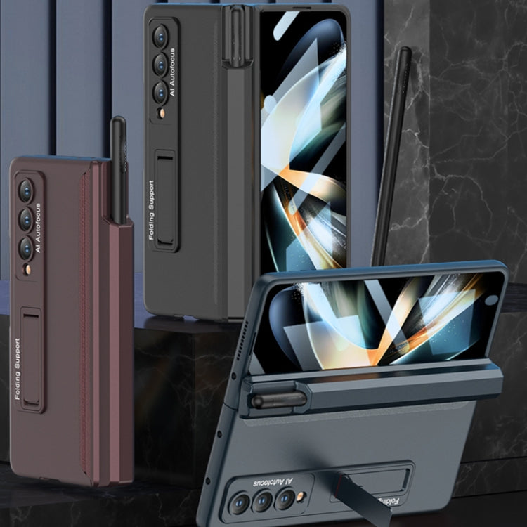 Samsung Galaxy Z Fold4 360° Full Body Protection Case with Magnetic Stand (Silver)