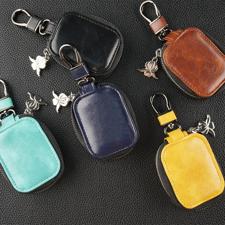 Leather Storage Bag for Apple AirPods in Dark Blue