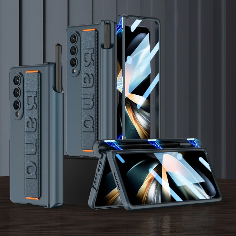 GKK Green Magnetic Phone Case with Wrist Strap for Samsung Galaxy Z Fold4