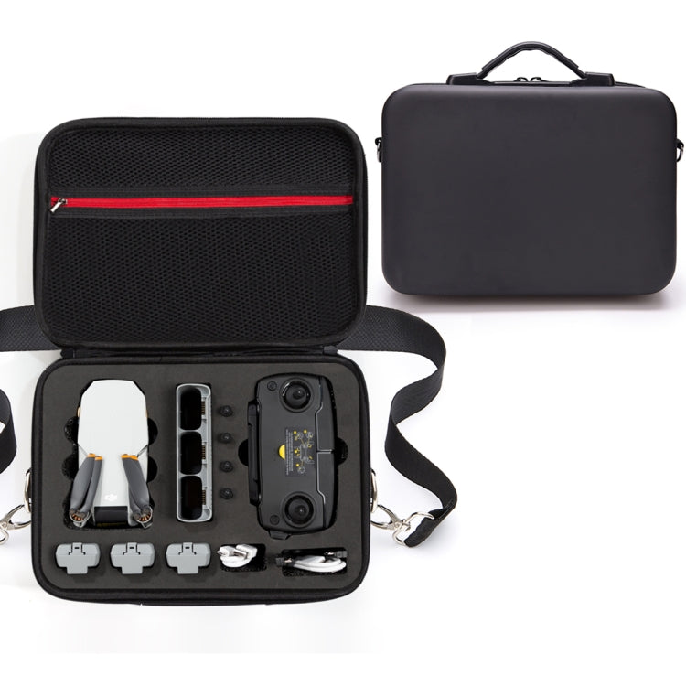 Shockproof Carrying Hard Case Shoulder Storage Bag for DJI Mini SE - Black with Black Liner - 31 x 21 x 11cm
